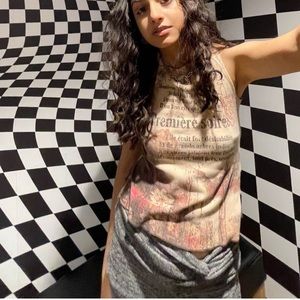 Y2k tank French graphic